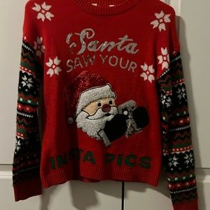 “Santa Saw Your Insta Pics” Sweater And “Chillin’ With my Snowmies” Funny Shirt.